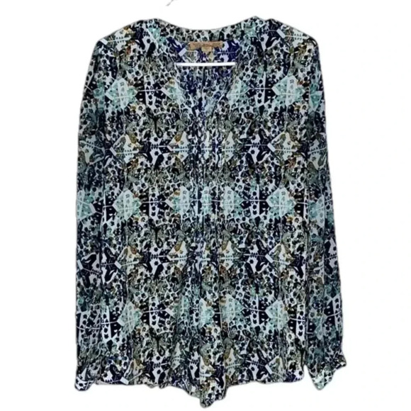 Nine West Vintage America long sleeve top women’s medium fun pattern western - Picture 1 of 12